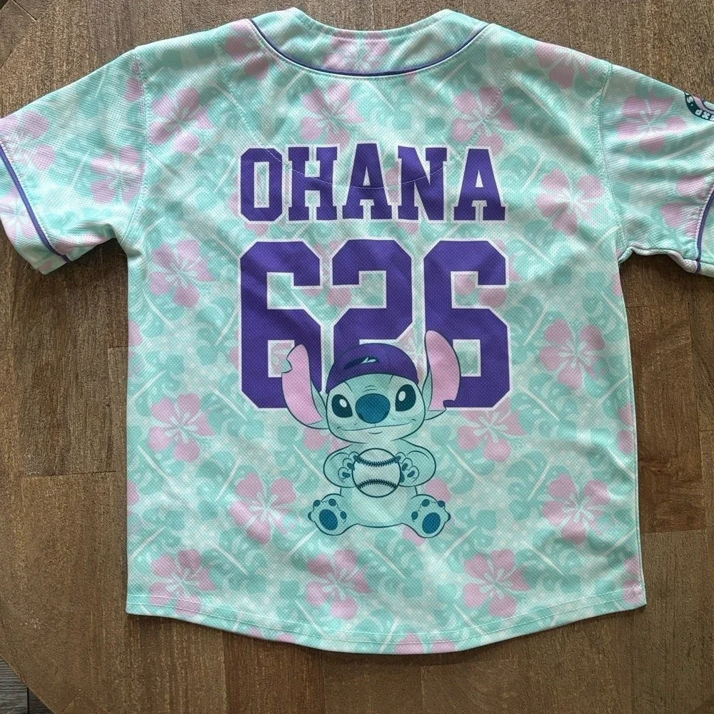 Disney Girl  Lilo & Stitch Baseball Jersey S Small (4-6)